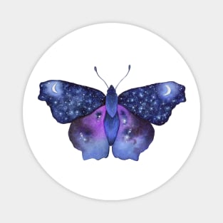 Night sky butterfly Magnet